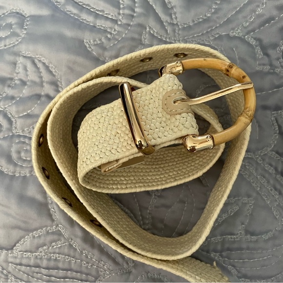 BUNDLE Forever 21 ribbed knit side slits midi dress + Topshop Woven Belt - Picture 6 of 9